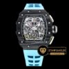 Richard Mille Flyback Chronograph RM011-03 Karbon Kasa Mavi Kordon ETA