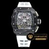 Richard Mille Flyback Chronograph RM011-03 Karbon Kasa Beyaz Kordon ETA