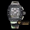 Richard Mille Flyback Chronograph RM011-03 Karbon Kasa Kamuflaj Kordon ETA