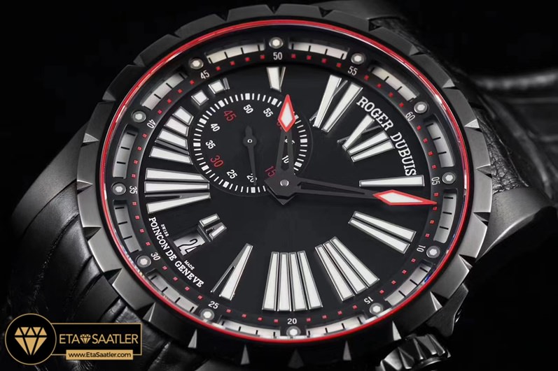 Roger Dubuis Excalibur DBEX0543 Titanyum Kasa Mavi Kadran Clone ETA