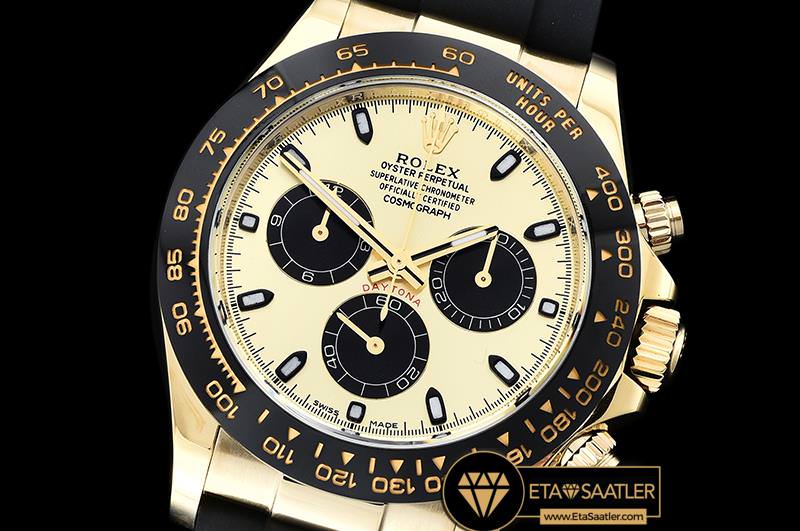 Rolex Cosmograph Daytona 116518 Gold Kadran Kaucuk Kordon Super Plus Clone ETA