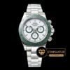 Rolex Cosmograph Daytona 116520LV Beyaz Kadran Yeşil Bezel 1:1 4130 Super Clone ETA