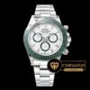 Rolex Cosmograph Daytona 116520LV Beyaz Kadran Yeşil Bezel 1:1 A4130 Clone ETA