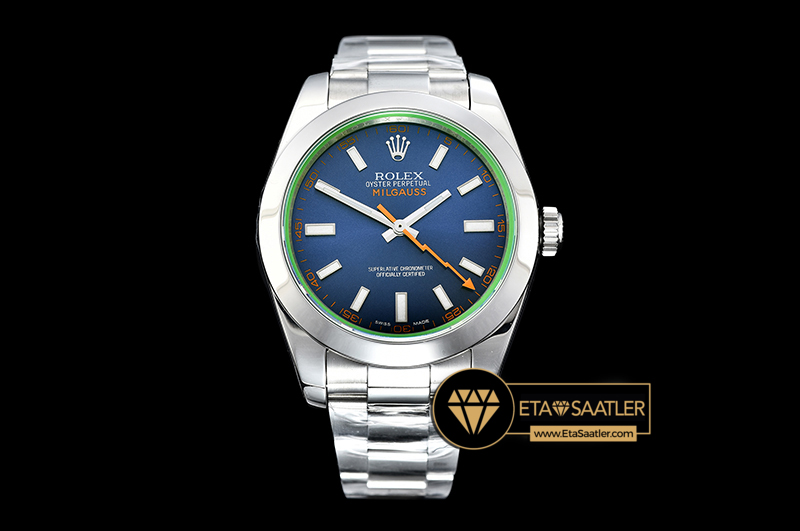 Rolex Milgauss 116400GV Celik Kasa Z Blue Kadran 1 1 Super Clone ETA