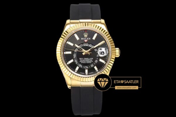 Rolex Sky-Dweller Siyah Kadran 42mm Gold Kasa Super Clone ETA