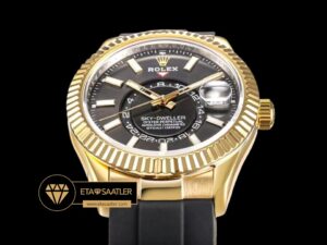 Rolex Sky-Dweller Siyah Kadran 42mm Gold Kasa Super Clone ETA