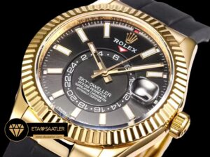 Rolex Sky-Dweller Siyah Kadran 42mm Gold Kasa Super Clone ETA