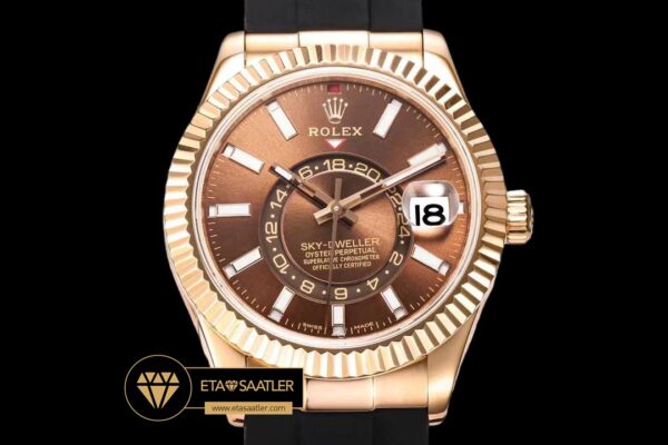 Rolskd018a rolex sky dweller kahve kadran 42mm rose gold kasa super clone eta (2) 02