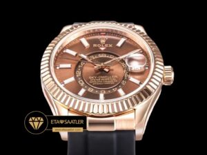 Rolex Sky-Dweller Kahve Kadran 42mm Rose Gold Kasa Super Clone ETA