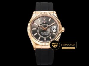 Rolex Sky-Dweller Siyah Kadran 42mm Rose Gold Kasa Super Clone ETA