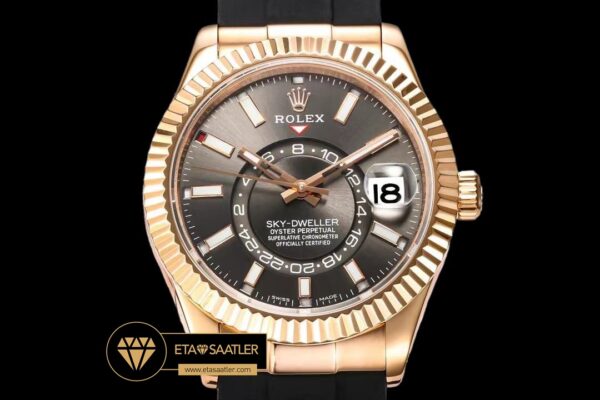 Rolskd018a siyah kadran rolex sky dweller siyah kadran 42mm rose gold kasa super clone eta (2) 02
