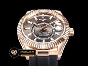 Rolex Sky-Dweller Siyah Kadran 42mm Rose Gold Kasa Super Clone ETA