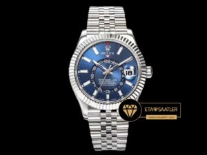 Rolex Sky-Dweller 42mm Mavi Kadran 904L Çelik Jubile Super Clone ETA