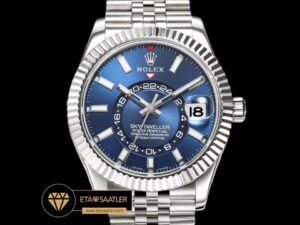 Rolex Sky-Dweller 42mm Mavi Kadran 904L Çelik Jubile Super Clone ETA