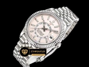 Rolex Sky-Dweller 42mm Kirli Beyaz Kadran 904L Çelik Jubile Super Clone ETA