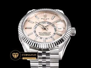 Rolex Sky-Dweller 42mm Kirli Beyaz Kadran 904L Çelik Jubile Super Clone ETA