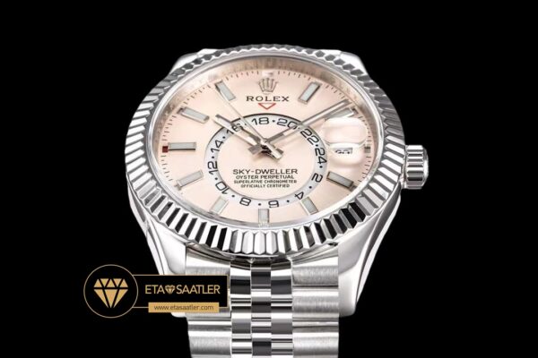 Rolskd020c rolex sky dweller 42mm kirli beyaz kadran 904l Çelik jubile super clone eta (5) 05