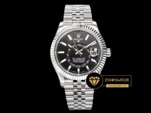 Rolex Sky-Dweller 42mm Siyah Kadran 904L Çelik Jubile Super Clone ETA