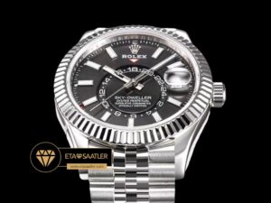 Rolex Sky-Dweller 42mm Siyah Kadran 904L Çelik Jubile Super Clone ETA