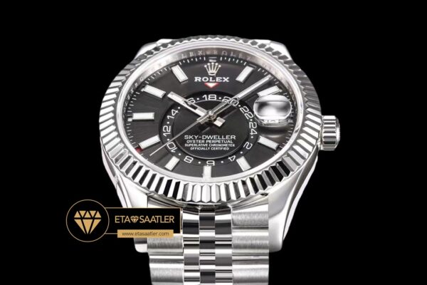 Rolskd021a rolex sky dweller 42mm siyah kadran 904l Çelik jubile super clone eta (5) 05