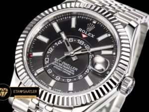 Rolex Sky-Dweller 42mm Siyah Kadran 904L Çelik Jubile Super Clone ETA