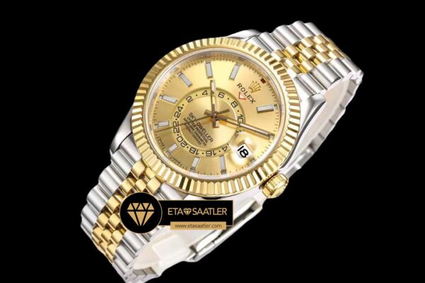 Rolskd022b rolex sky dweller 42mm gold kadran Çift renkli jubile super clone eta (3) 03