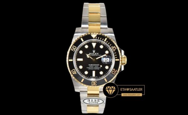 Rolex Submariner 116613LN Siyah CLEAN Factory 18K Altın 3135 Super Clone ETA