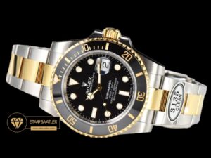 Rolex Submariner 116613LN Siyah CLEAN Factory 18K Altın 3135 Super Clone ETA