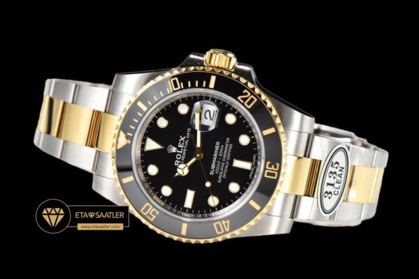 Rolsub0356b rolex submariner 116613ln siyah clean factory 18k altın 3135 super clone eta (2) 02
