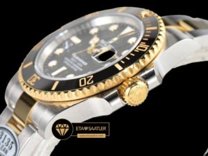 Rolex Submariner 116613LN Siyah CLEAN Factory 18K Altın 3135 Super Clone ETA