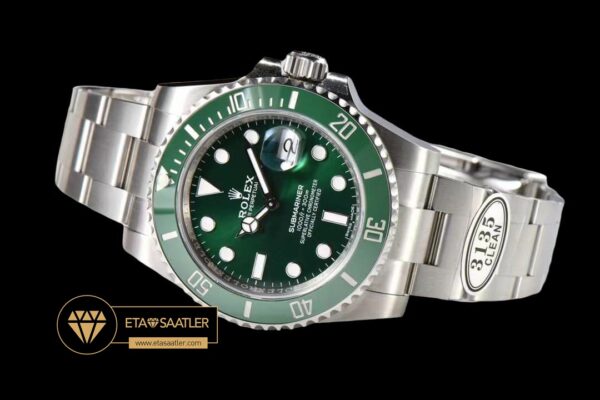 Rolex Submariner 116610LV Yeşil Seramik Bezel CLEAN Factory 3135 Super Clone ETA