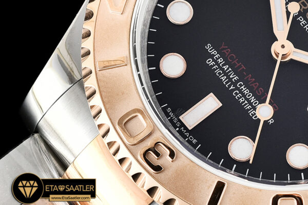 Rolym144 yachtmaster mens 116621 rgss black jf asia 3135 mod rolym144 2