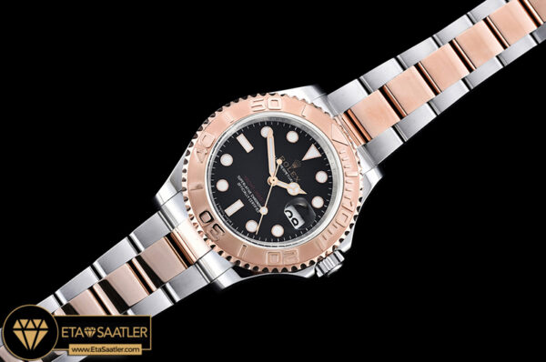 Rolym144 yachtmaster mens 116621 rgss black jf asia 3135 mod rolym144 4