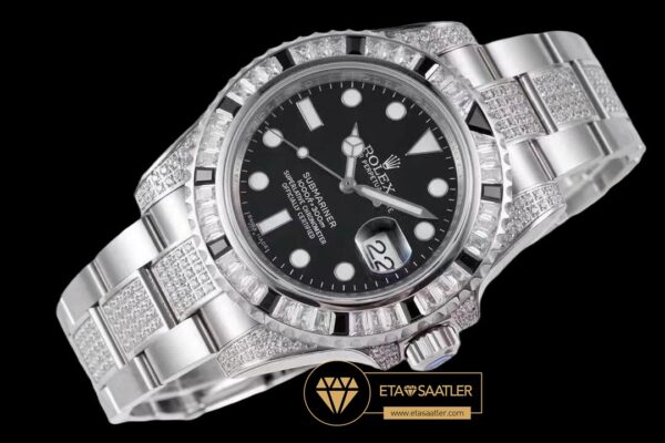 Submariner116610lnsiyah rolex submariner date 116610ln 904l white diamond siyah kadran super clone eta (5) 04