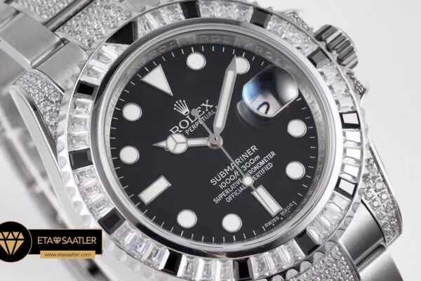 Submariner116610lnsiyah rolex submariner date 116610ln 904l white diamond siyah kadran super clone eta (7) 06