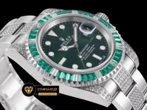 Rolex Submariner Date 116610LV 904L Green Diamond Yeşil Kadran Super Clone ETA