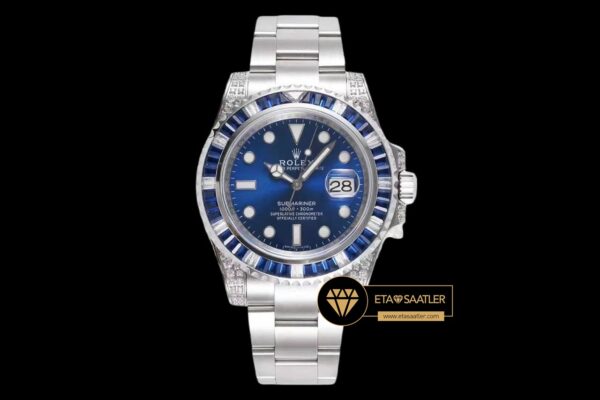 Rolex Submariner Date 116610 904L Blue Diamond Mavi Kadran Super Clone ETA