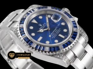 Rolex Submariner Date 116610 904L Blue Diamond Mavi Kadran Super Clone ETA