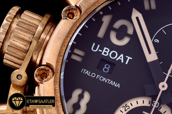 Ubt030 uboat chimera bronze chronograph bzle brown a7750 ubt030 4