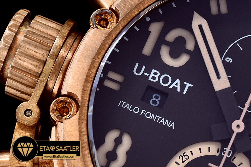 Ubt030 uboat chimera bronze chronograph bzle brown a7750 ubt030 4