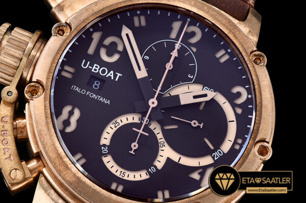 Ubt030 uboat chimera bronze chronograph bzle brown a7750 ubt030 5