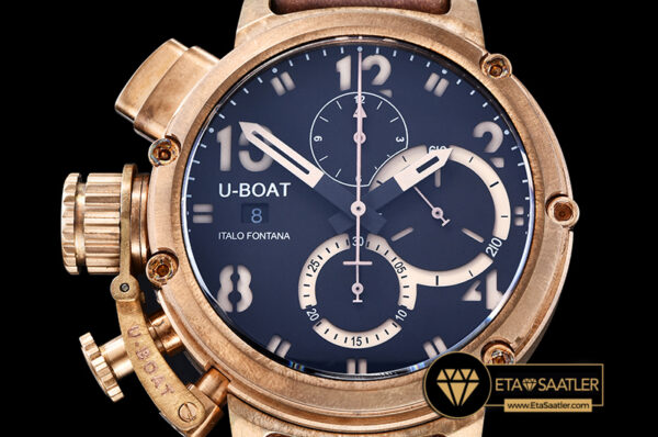 Ubt030 uboat chimera bronze chronograph bzle brown a7750 ubt030 7