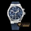 Vacheron Constantine Overseas Dual Time Mavi Kadran Kauçuk Kordon Clone ETA