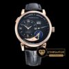 A Lange & Sohne Moonphase Pembe Altın Kasa Siyah Kadran ETA