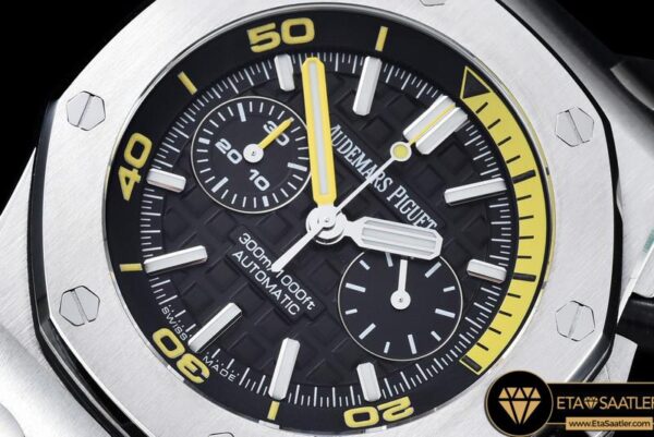 AP0354 – Royal Oak Offshore Diver Chrono SSRU Black JF A3126 modelleri