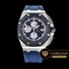 Audemars Piguet Royal Oak Offshore Chronograph Çelik Kasa Siyah Bezel Mavi Kadran ETA