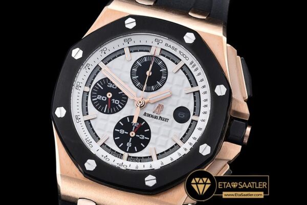 AP0375A – AP Royal Oak Chrono RGRU White JHF A3126 Secs@9 modelleri