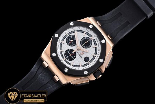 AP0375A – AP Royal Oak Chrono RGRU White JHF A3126 Secs@9 modelleri