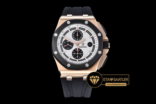 AP0375A – AP Royal Oak Chrono RGRU White JHF A3126 Secs@9 modelleri