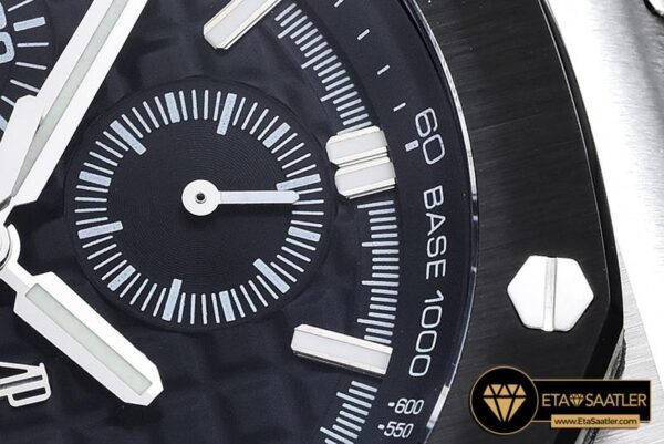 AP0375D – AP Royal Oak Chrono SSRU Black JHF A3126 Secs@9 modelleri